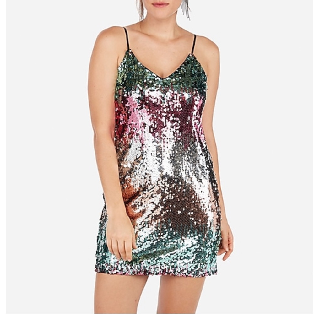 Gradient Sequin Cami Dress